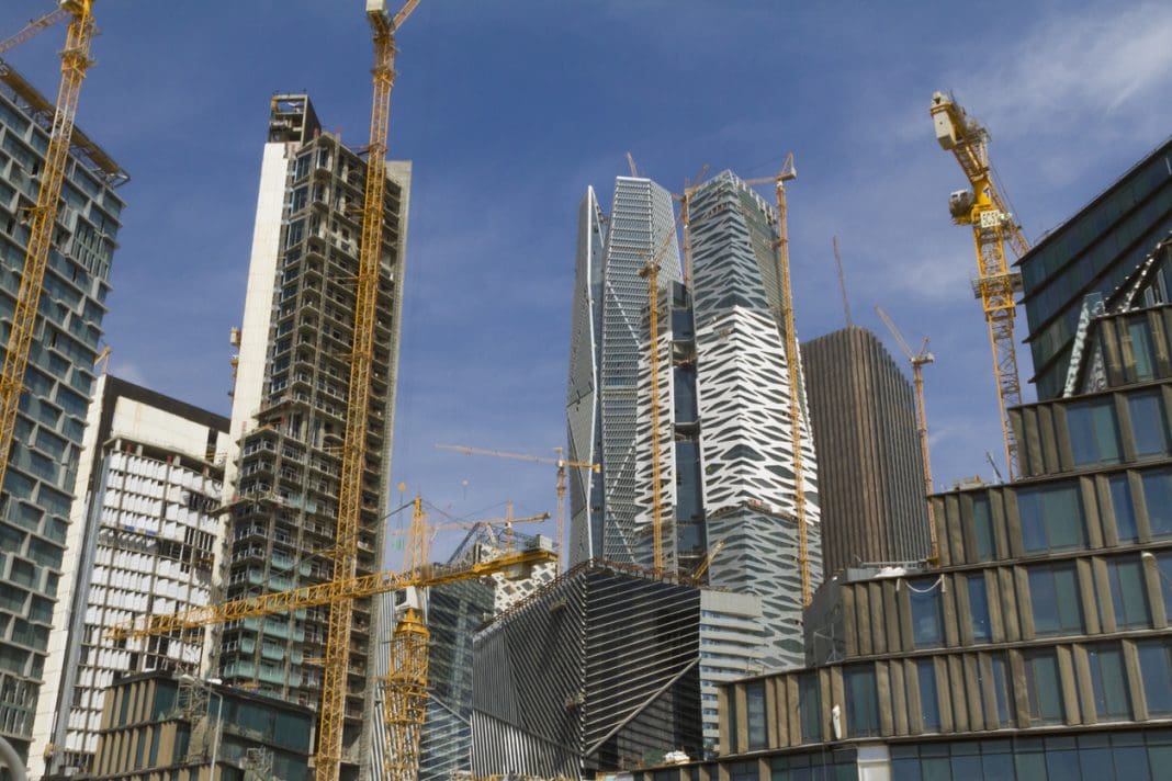 Building of the Riyadh, Saudi Arabia financial district