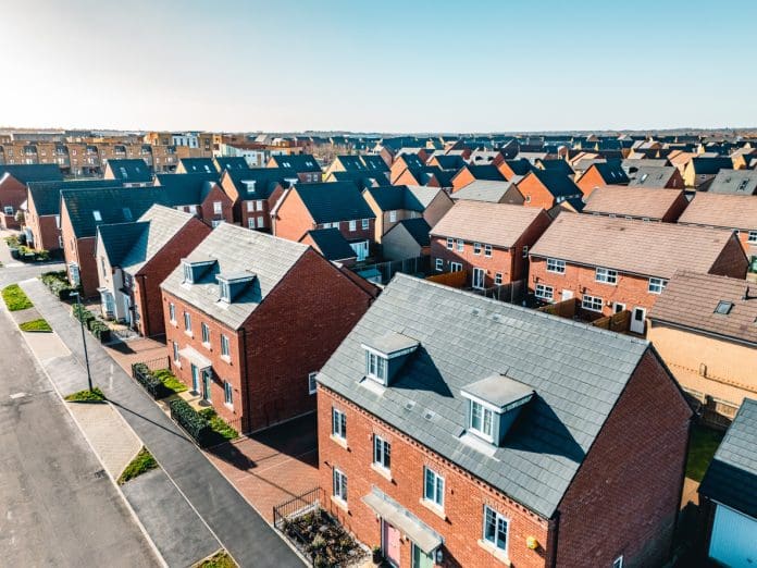 New residential estate, houses in England