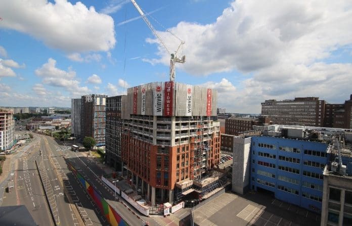 Winvic Construction has utilised Skyline Cockpit, a remote control tower crane, in a purpose built student accommodation(PBSA) in Birmingham