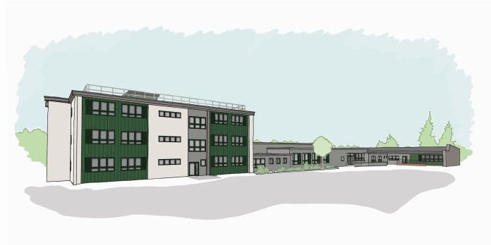 Illustration of Brunstane, undergoing the primary school renovation