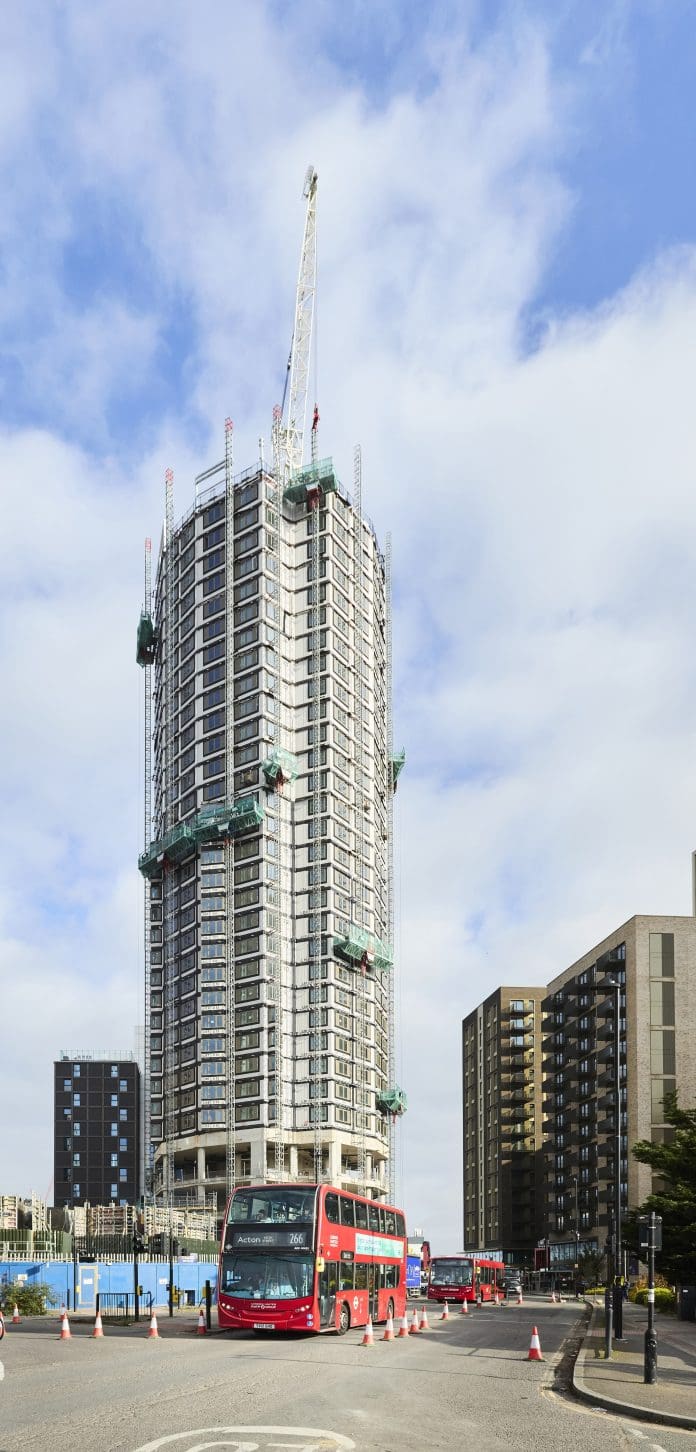 West London's tallest modular building has been topped out