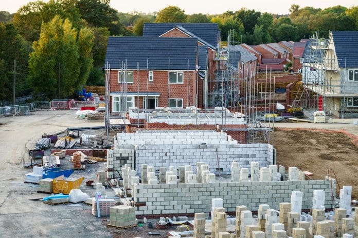 Construction new houses in England from ground