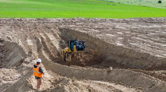 A Caterpillar D8 dozer, the same kind utilised as a remote-controlled bulldozer in Norway