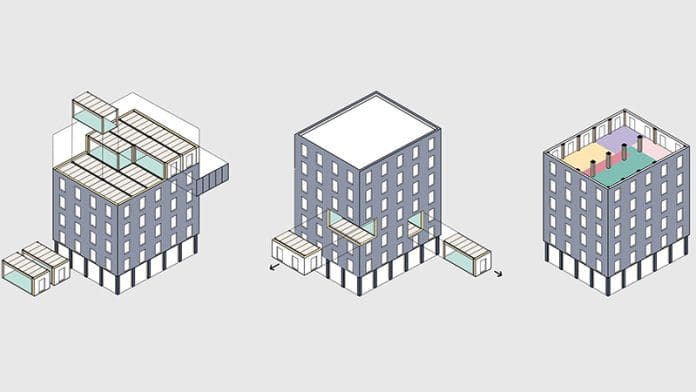 Illustration of the timber module system and how it works