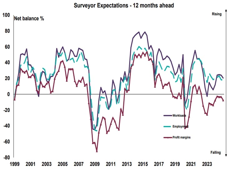 Expectations by respondents for the next 12 months