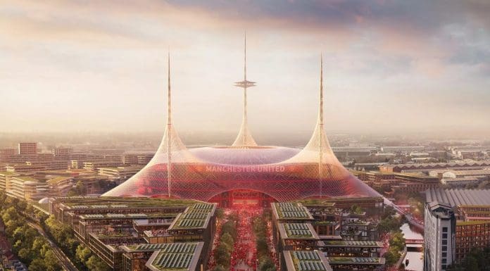 Concept art of the new Manchester United stadium