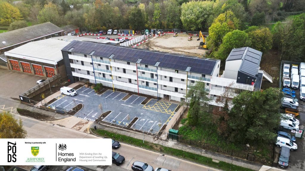 an affordable housing project by Ashford Council which was funded by Homes England’s Affordable Housing Programme. Ashford Council selected a modular housing solution from ZedPods as part of the cultural change in the construction industry.